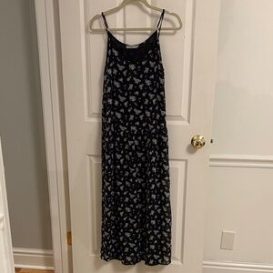 Vince Black and White Floral Maxi Dress